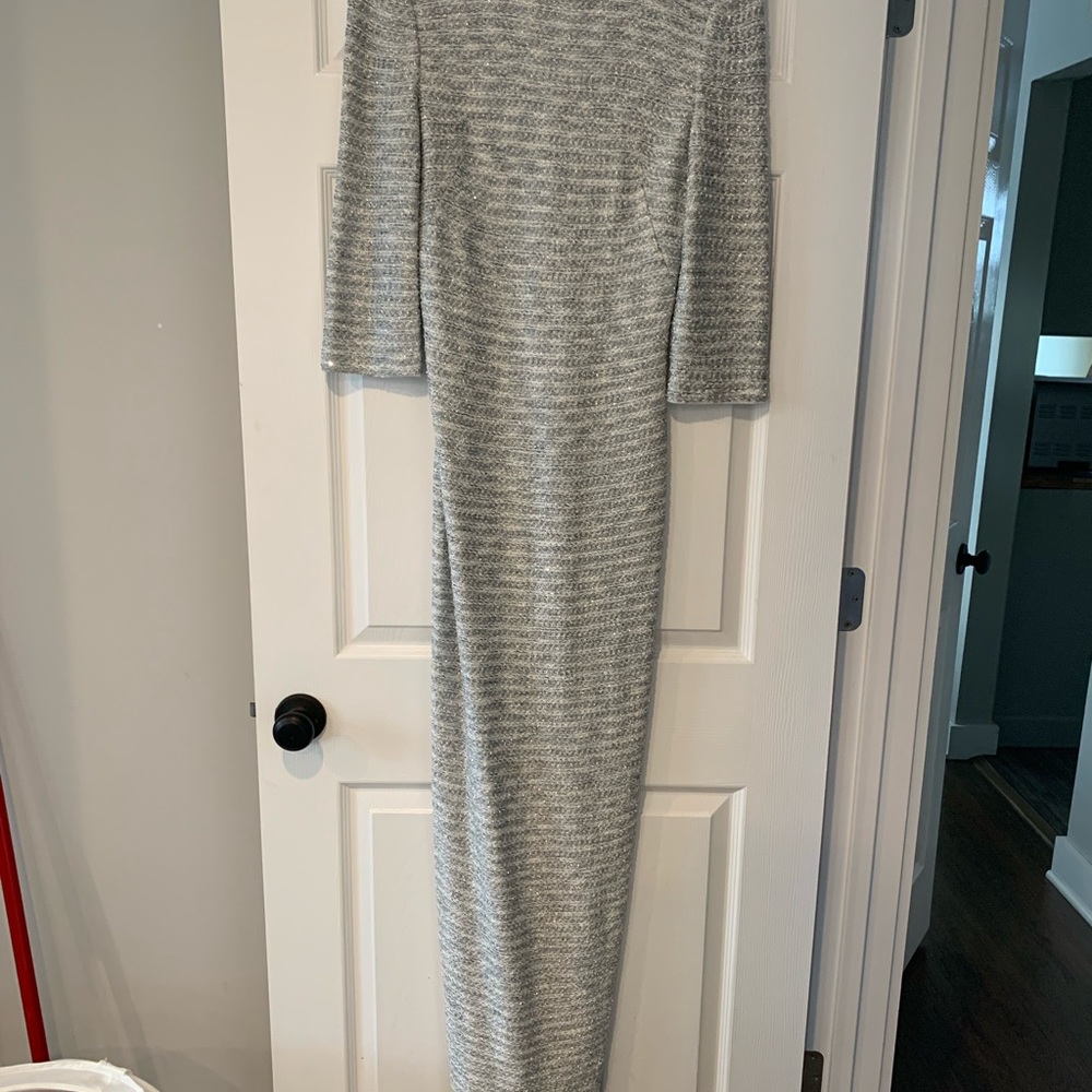 St John metallic gown